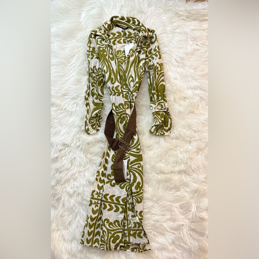 Zara Printed Shirt Dress - Picture 2 of 2